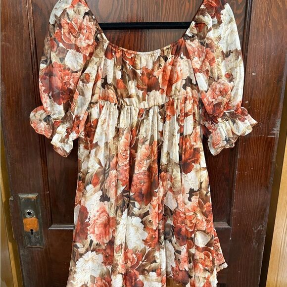 NWT boutique Autumn Floral Dress - Picture 6 of 6